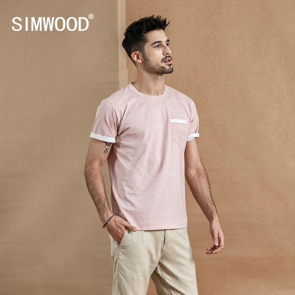 Pink T Shirt Men Summer