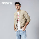 SIMWOOD New 2020 spring Jacket Men Windbreaker Fashion Casual Coats Slim fit Brand Clothing Plus Size Outerwear 180062