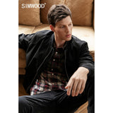 SIMWOOD 2020 New spring Jacket Men Winter Back Letter Embroidered Fashion Casual Coats Brand Clothing chaqueta hombre SI980514