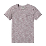SIMWOOD 2020 New Arrive Summer T Shirt Men Slim Print Fit Cotton Curl Raw neckline Short Sleeve Tshirt Brand Clothing 180051