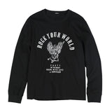 SIMWOOD skull rock print long sleeve t-shirt men 100% cotton fashion hip hop punk style tops high quality 2020 spring new tees