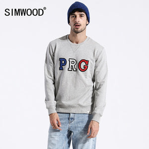 SIMWOOD 2020 spring new streetwear hoodies fashion hip hop loose sweatshirts men plus size embroidery o-neck pullover 180318