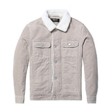 SIMWOOD New 2019 Winter Men Jackets Fashion Casual Thick Warm Faux Shearling-lined Trucker Corduroy Coats Outwear Jacket 180503