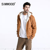 SIMWOOD 2020 Winter Men Jackets Fashion Casual Thick Short Jackets Warm Oxford Hoodie Trucker Coats Outwear Brand Jacket 180605